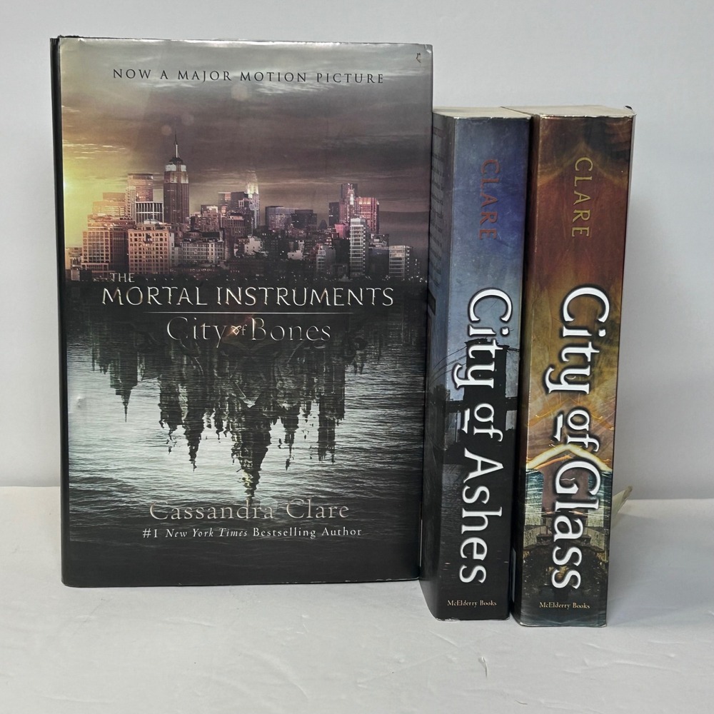 Cassandra Clare The Mortal Instruments Book Lot 1-3 City of Bones Hardcover 1st